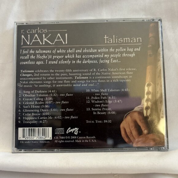 Talisman By R. Carlos Nakai (CD, 2008) Native Flute Music Cultural Soothing - Picture 3 of 5